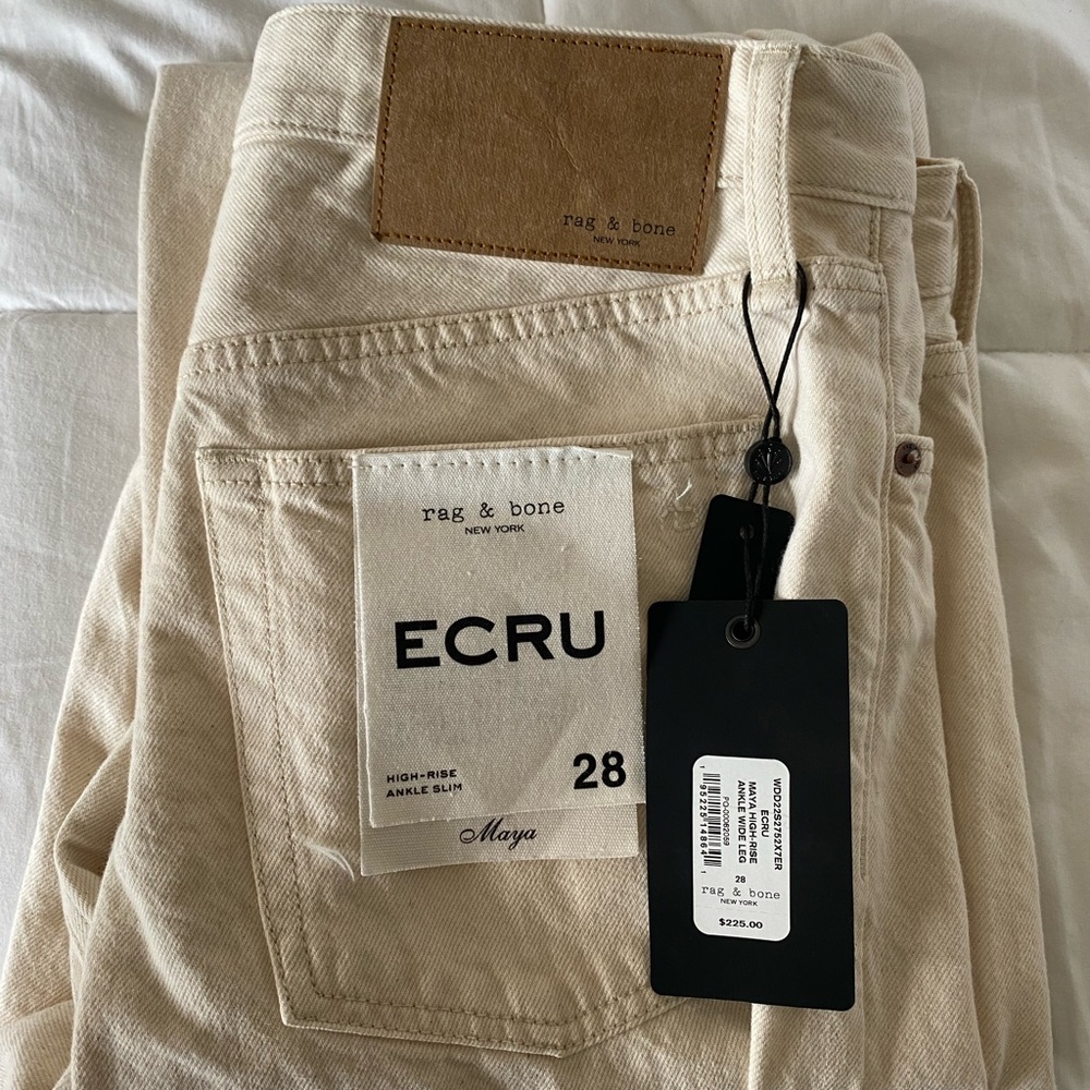 rag & bone women’s jeans, high-rise ankle wide-leg